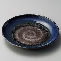 金正陶器 青釉吹8.0皿 28-207-058-ho 1個（直送品）