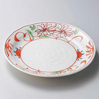 金正陶器 粉引釉古代赤絵7.0皿 28-207-138-ya 1セット(3個)（直送品）