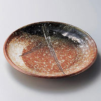 金正陶器 灰釉櫛目手ひねり8 .0皿 28-208-168-ka 1セット(6個)（直送品）