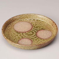 金正陶器 伊賀ビードロ丸紋切立8寸盛皿 28-209-098-mi 1個（直送品）