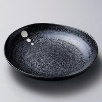 金正陶器 ドット黒三角8.0皿 28-210-118-ya 1セット(6個)（直送品）