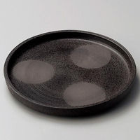 金正陶器 炭化土ポタモチ切立7.5皿 28-211-038-tu 1個（直送品）