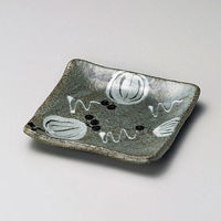 金正陶器 山帰来正角銘々皿 28-217-028-ro 1セット(3個)（直送品）