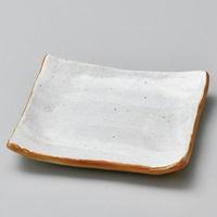 金正陶器 白油滴刷毛正角銘々皿 28-216-228-ro 1セット(6個)（直送品）