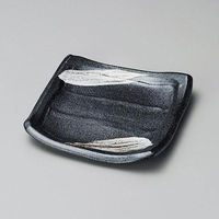 金正陶器 栗色刷毛目渕厚銘々皿 28-217-058-i 1セット(6個)（直送品）