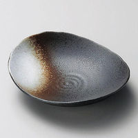 金正陶器 白吹天目ダ円皿 (大) 28-219-088-ta 1セット(3個)（直送品）