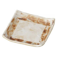 金正陶器 志野 4寸正角皿 28-217-158-ro 1セット(6個)（直送品）