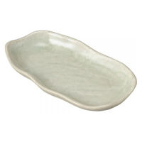 金正陶器 うすみどり 6寸変型串皿 28-220-198-ro 1セット(6個)（直送品）