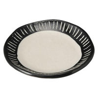 金正陶器 渕彫り十草 5.0取り皿 黒 28-221-128-ne 1セット(6個)（直送品）