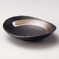 金正陶器 白刷毛天目楕円取り鉢大 28-222-118-i 1セット(6個)（直送品）