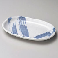 金正陶器 呉須刷毛小判皿 28-223-038-yu 1セット(6個)（直送品）