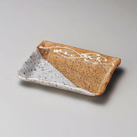 金正陶器 一珍塗分長角銘々皿 28-223-118-ro 1セット(6個)（直送品）