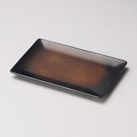 金正陶器 備前風平城型5.0 長角皿 28-223-068-ka 1セット(6個)（直送品）