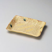 金正陶器 黄瀬戸長角銘々皿 28-223-138-ro 1セット(6個)（直送品）