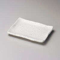 金正陶器 白渕厚四角千筋取り皿 28-223-278-ha 1セット(6個)（直送品）