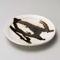 金正陶器 金彩粉引き丸17皿 28-224-258-a 1セット(6個)（直送品）