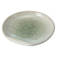 金正陶器 新緑5.0半月皿 28-224-188-ro 1セット(6個)（直送品）
