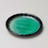 金正陶器 エメラルドグリーン14cm丸皿 28-226-078-ta 1セット(6個)（直送品）