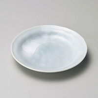 金正陶器 白刷毛青磁タタキ4.0皿 28-226-198-ha 1セット(10個)（直送品）