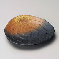 金正陶器 黒備前5.0三角皿 28-226-148-ta 1セット(6個)（直送品）