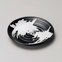 金正陶器 刷毛巻 黒 六兵衛4.0皿 28-226-228-ka 1セット(10個)（直送品）