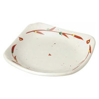 金正陶器 錦笹 四角3.5皿 28-232-358-ya 1セット(6個)（直送品）