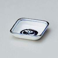 金正陶器 丸紋蝶正角小皿 28-233-198-ro 1セット(10個)（直送品）