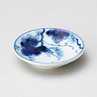 金正陶器 藍染ぶどう2.8玉皿 28-235-068-ha 1セット(10個)（直送品）