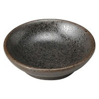 金正陶器 黒茶こつぶ小皿 28-235-078-ho 1セット(10個)（直送品）