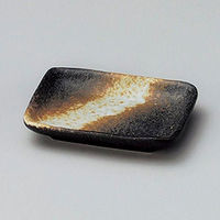 金正陶器 黒吹長角小皿 28-235-028-to 1セット(10個)（直送品）