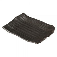 金正陶器 黒いぶし 10号 角皿 28-237-178-su 1個（直送品）