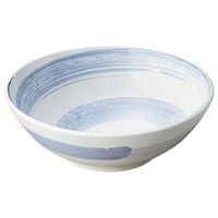 金正陶器 白玉粉引 青刷毛渦 尺盛鉢 ビュッフェスタイル 28-244-018-wa51 1個（直送品）