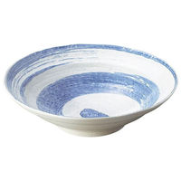 金正陶器 白玉粉引 青刷毛渦 尺鉢 28-244-058-wa51 1個（直送品）