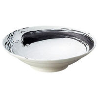 金正陶器 白玉粉引 内黒刷毛 尺鉢 28-244-068-wa51 1個（直送品）