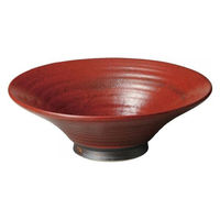 金正陶器 根来赤 反高台10.0尺鉢 28-245-098-yu 1個（直送品）