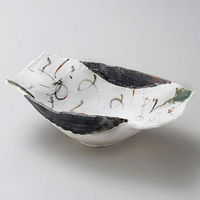 金正陶器 志野文字舟型盛鉢 28-262-188-ka 1個（直送品）