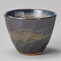 金正陶器 黒銀彩雲流ロックカップ 28-279-208-ka 1セット(6個)（直送品）