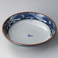 金正陶器 ゴス巻き格子7.5めん皿 28-308-158-o 1セット(3個)（直送品）