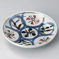 金正陶器 益子赤丸紋7.5めん皿 28-308-018-te 1個（直送品）