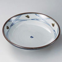 金正陶器 呉須巻錆点7.5めん皿 28-308-078-ne 1個（直送品）