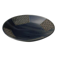 金正陶器 藍市松青海波7.5麺皿 28-308-038-te 1個（直送品）
