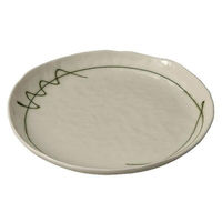 金正陶器 緑線丸プレート 28-312-078-a 1セット(3個)（直送品）