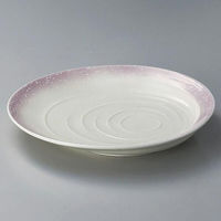 金正陶器 ピンク白吹波紋9寸皿 28-312-148-mi 1個（直送品）