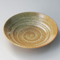 金正陶器 刷毛目織部7.5めん皿 28-309-228-ho 1セット(6個)（直送品）