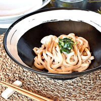 金正陶器 極刷毛 黒 8.0麺鉢 28-311-048-ka 1セット(3個)（直送品）