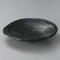 金正陶器 石目黒めん皿 28-310-068-to 1個（直送品）