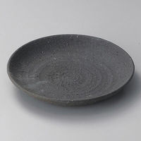 金正陶器 黒土8寸皿 28-310-088-to 1個（直送品）