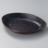 金正陶器 小豆釉ピラフ鉢 (大) 28-312-038-yu 1個（直送品）