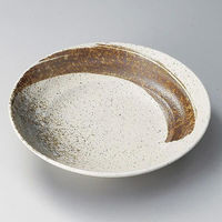 金正陶器 志野サビ刷毛7.5めん皿 28-310-248-ha 1セット(6個)（直送品）