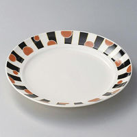 金正陶器 朱丸9.0皿 28-313-048-mi 1個（直送品）